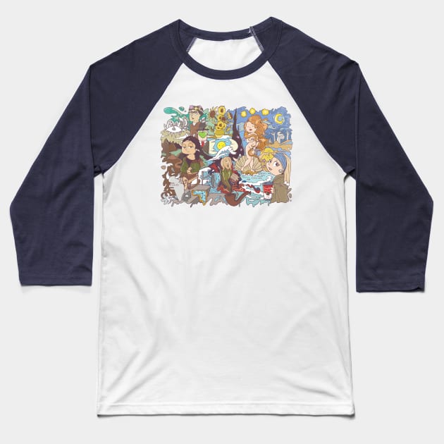 Artsy Fartsy Baseball T-Shirt by theinkedmink